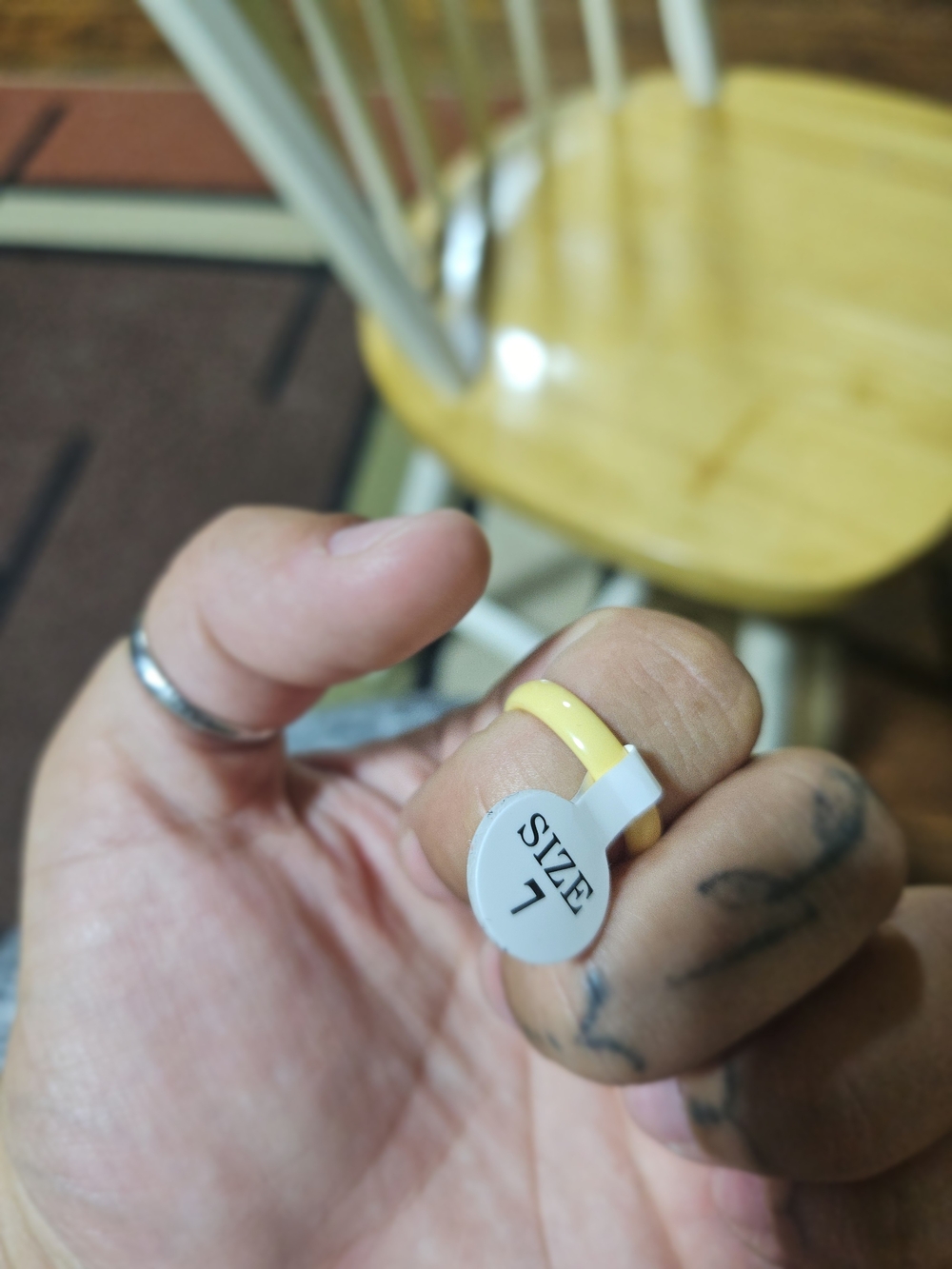 Yellow Ceramic Ring - Picture 2 of 2